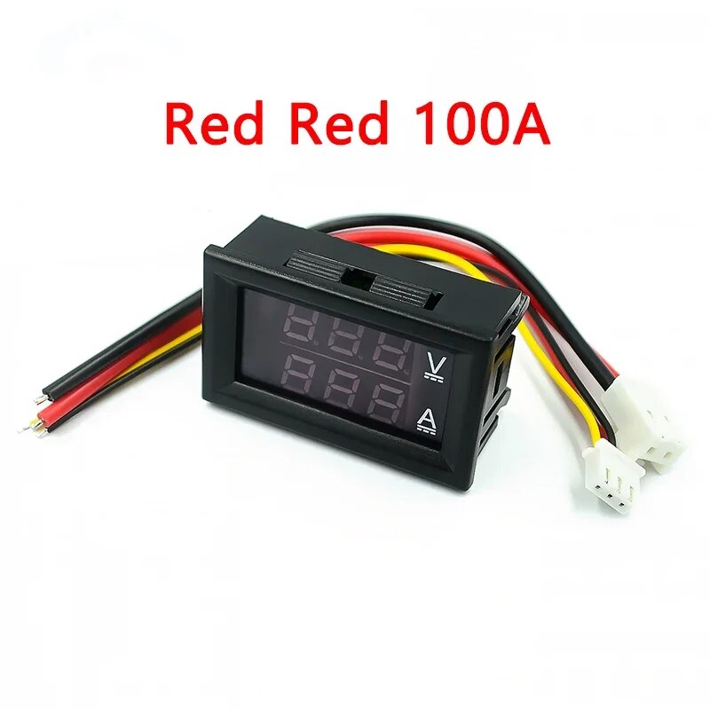 Dc 0-100v 10a 100a led digital voltmeter ammeter dual display voltage detector current meter dsn-vc288 module