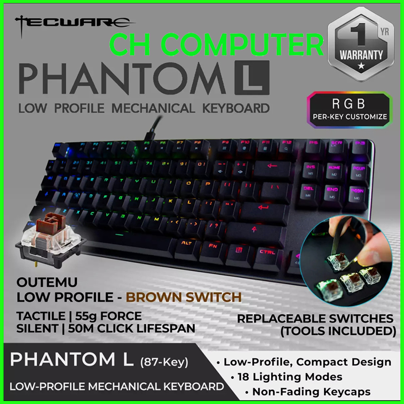 tecware phantom l rgb low profile