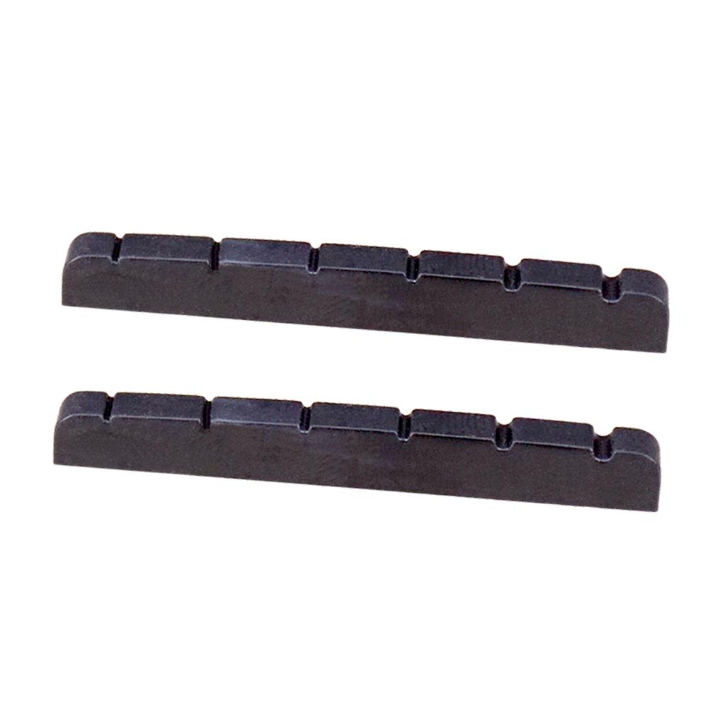 BNGUITAR Finest 2 Pieces Slotted Electric Guitar Nuts DIY Musical