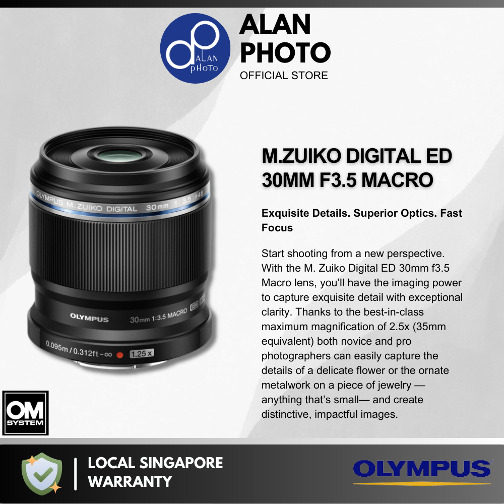 Olympus M.Zuiko Digital ED 30mm F3.5 Macro Lens [EM-M3035 Olympus M.Zuiko Digital ED 30mm F3.5 Macro Lens [EM-M3035