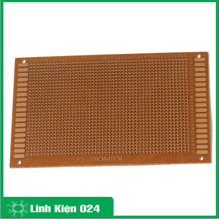 Bộ 2 tấm PCB phíp đồng đục lỗ 1 mặt 9x15Cm