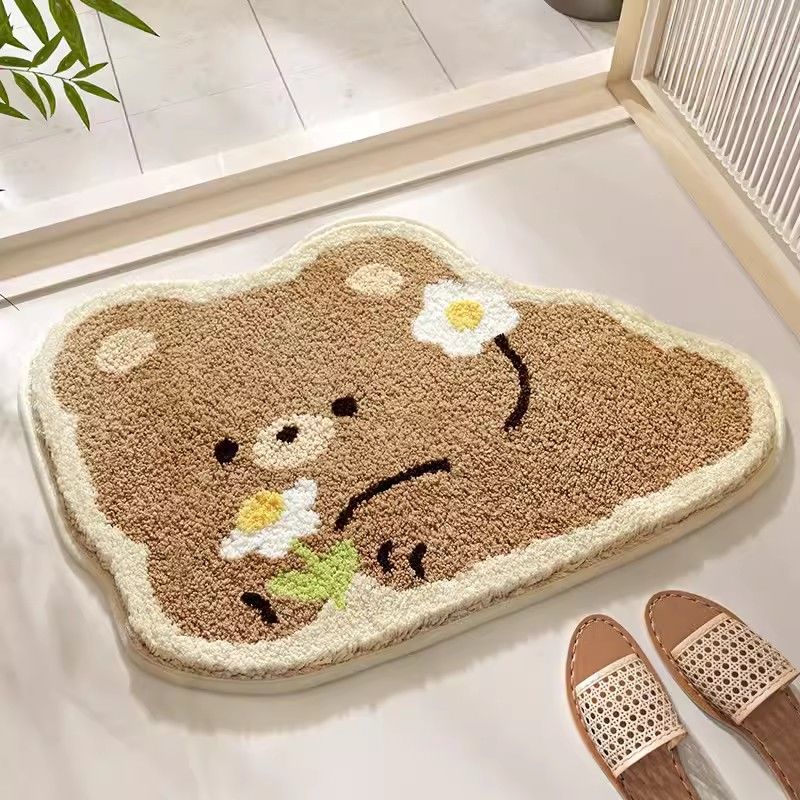 Door mat, floor mat, door mat, cartoon pattern, vacuum carpet, bathroom door mat lovely door mat ready for delivery 40*60cm. Bathroom mat modern simple non-slip mat bathroom door mat bedroom bathroom soft non-slip mat diatom