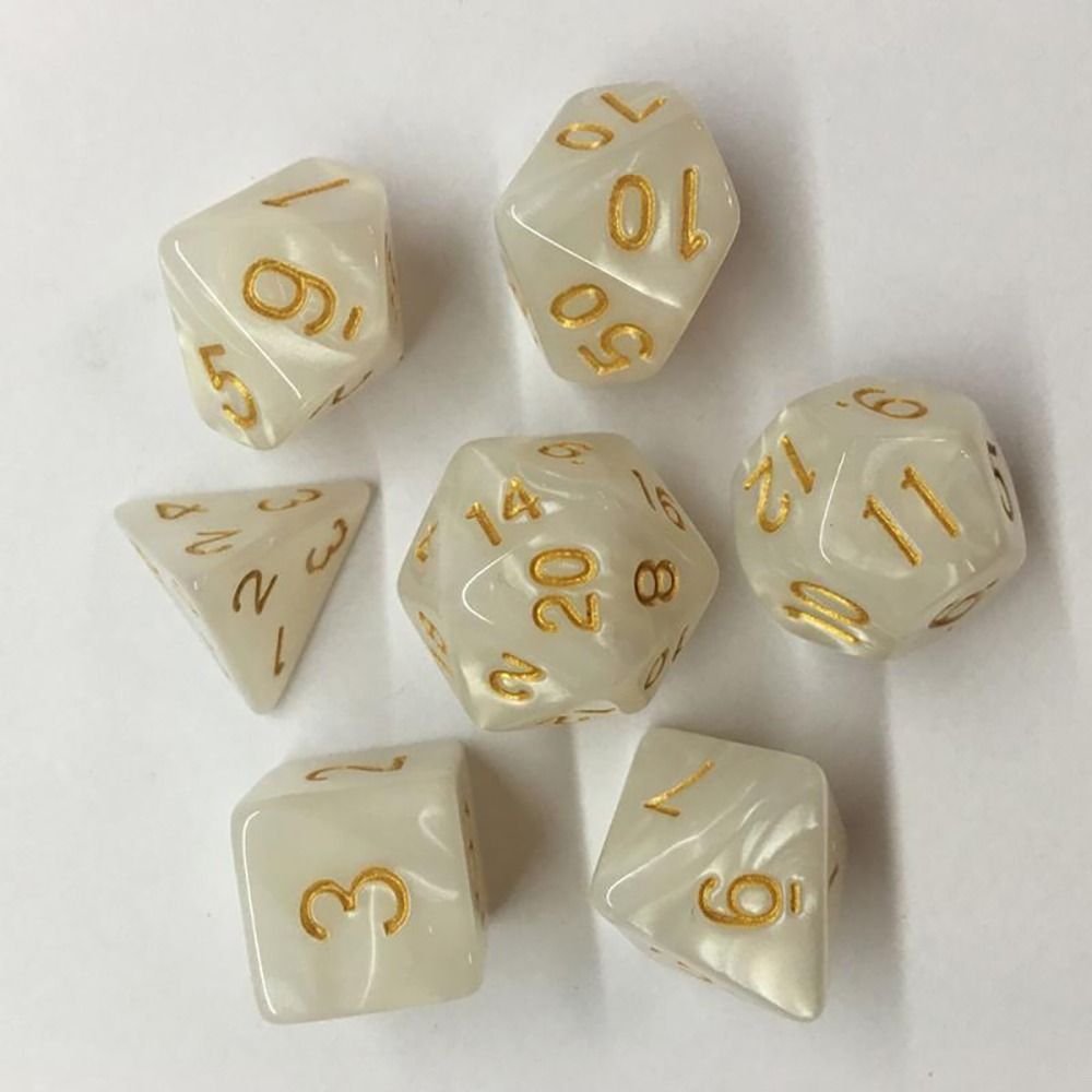 Bmpk90955 7pcs/set 7-die dnd dice d4 d6 d8 d10 d12 d20 table game polyhedral dice multifaceted party game game dice trpg dnd