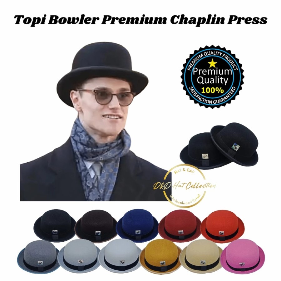 D D Hat Collection Bowler Topi Fedora Chaplin Dewasa New