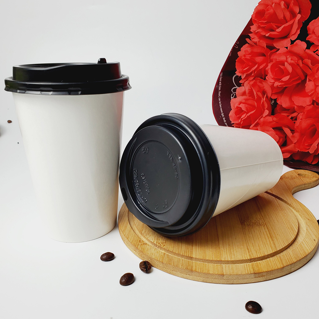 Set 50 chiếc cốc  giấy có nắp 480ml - 16OZ
