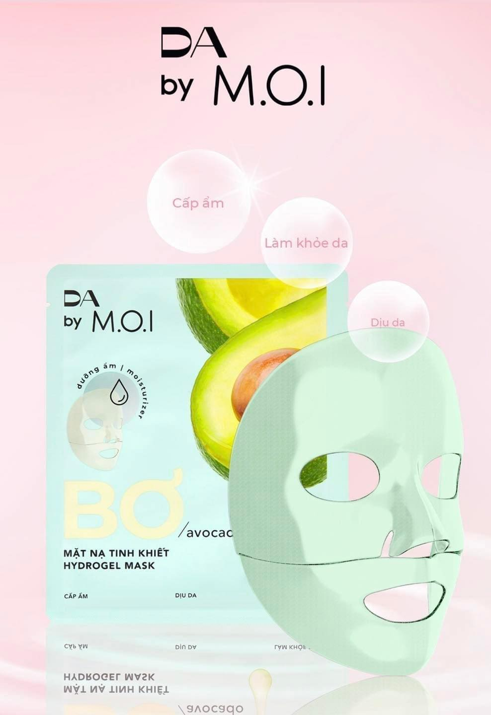 Mặt nạ bơ tinh khiết Hydrogel DA BY M.O.I (Hộp 3 miếng)