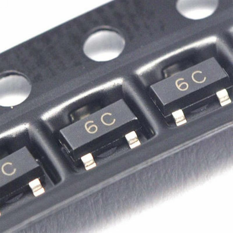 50pcs bc817-40 6c 0.1a/45v npn sot-23 smd transistor