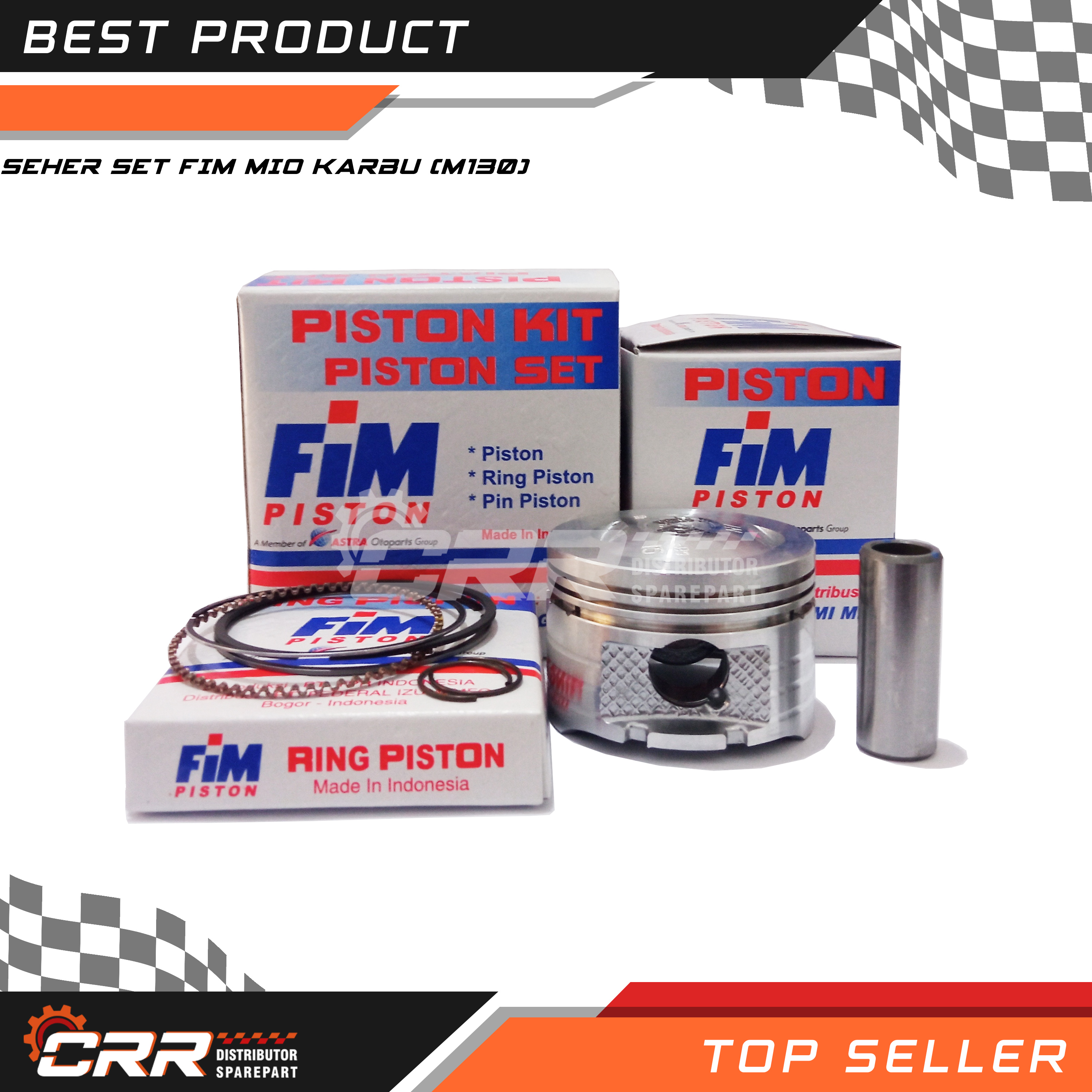 Seher Seker Piston Kit MIO XB BORE UP 130 cc Ukuran 53,5 54 54,5 55