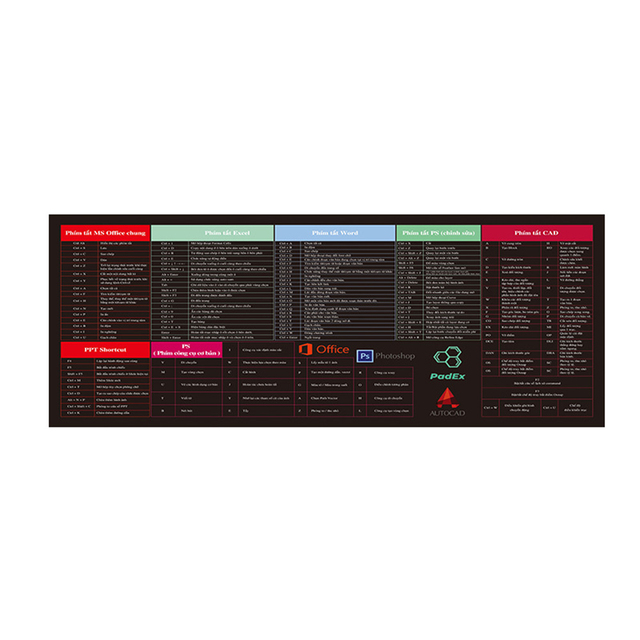 【802e9a44】Desk Mat Keyboard Shortcut Mouse Pad Russian Mousepad Office ...