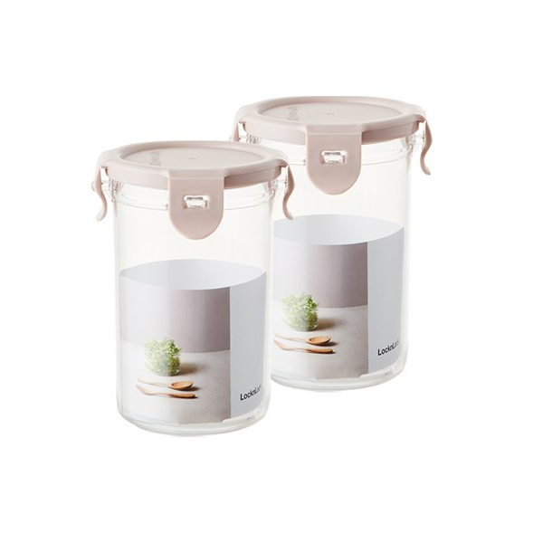 [Lock&Lock] [700ml x 2pcs] [Pink] Stackable Bisfree BpaFree Modular