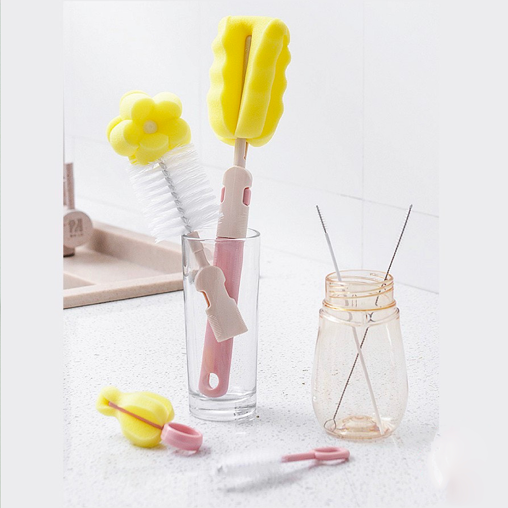 Bộ 6 Dụng Cụ Cọ Rửa Bình Sữa, Núm Ti