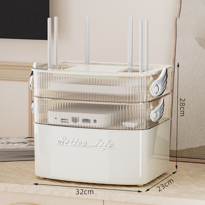 Storage box desktop cable socket light luxury living room storage rack Plastic