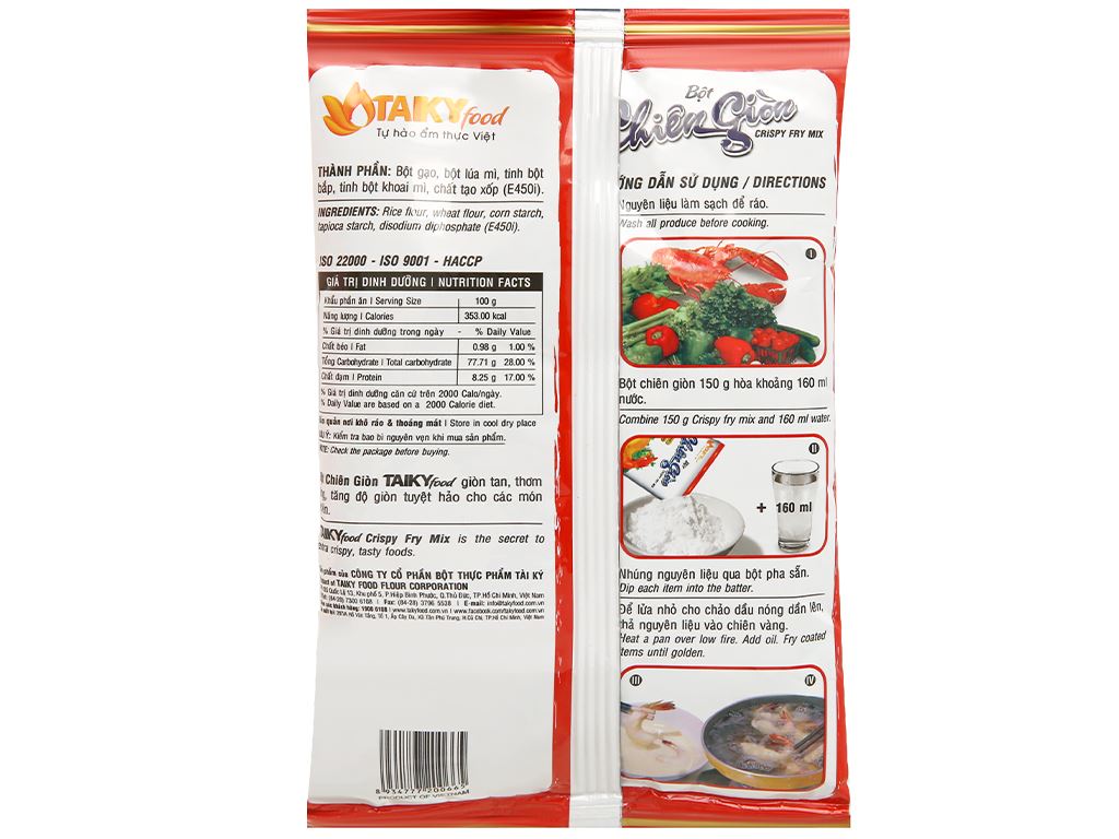 Bột chiên giòn đỏ Tài Ký gói 150g