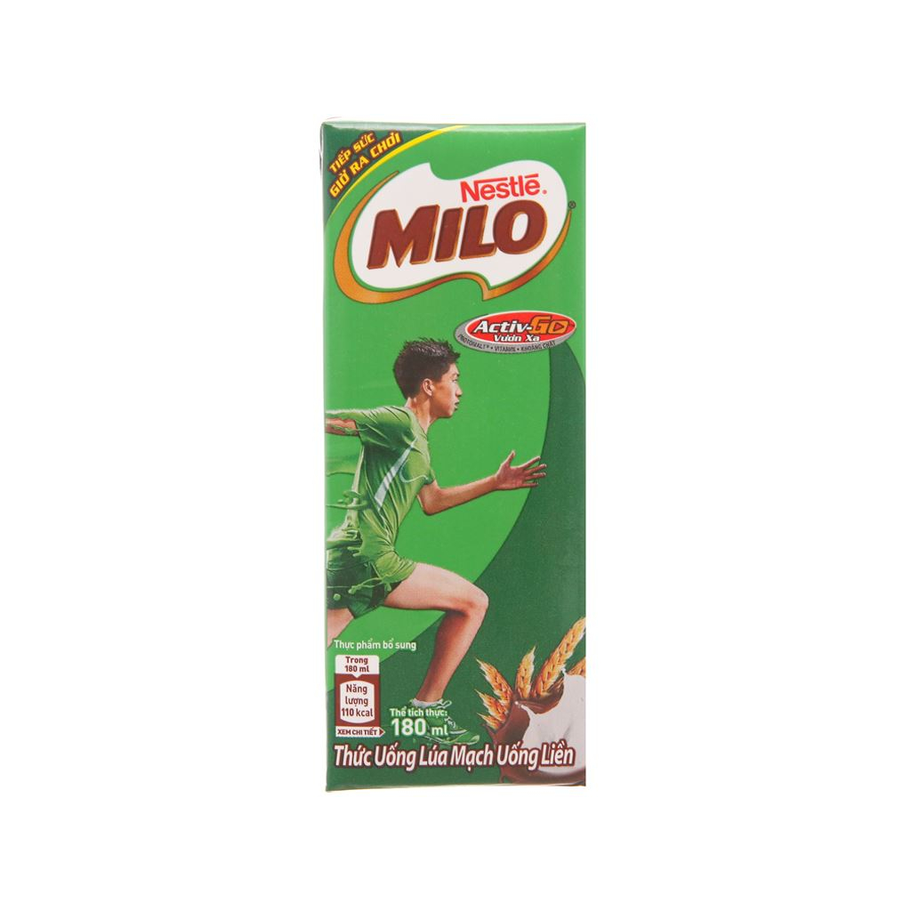 Lốc 4 hộp thức uống lúa mạch Milo Active Go 115ml/ 180ml