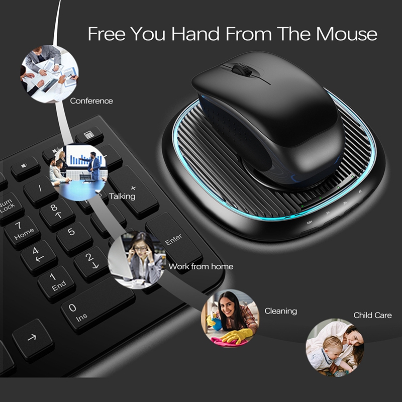 Mouse Movement Simulator Timer Mouse Jiggler Mouse Mover Driver Free with 7 RGB Lights Mouse Movement Simulation
