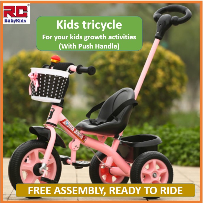 kids tricycle with handle