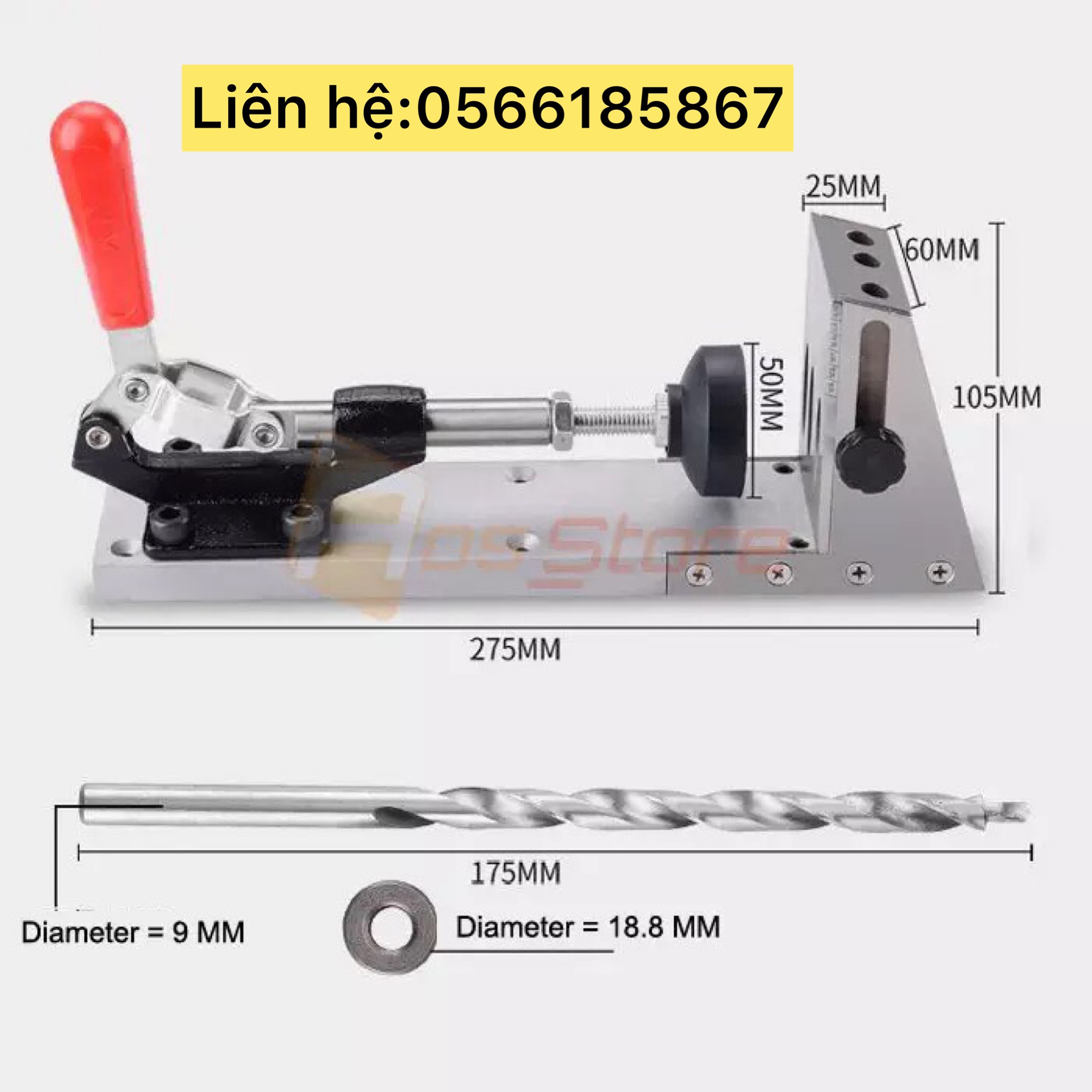 Bộ cữ khoan lỗ chéo