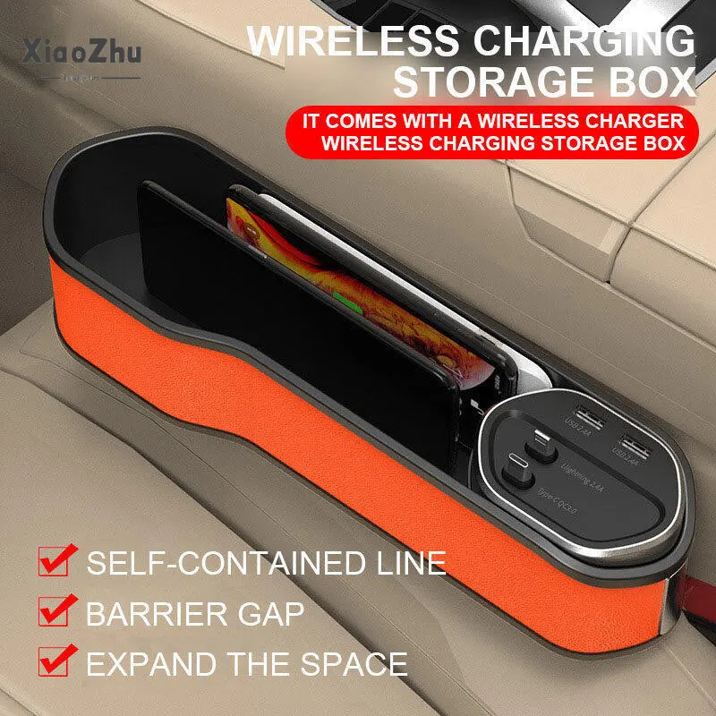 ภาพสินค้าXiaoZhchu storage box in car, model don't use quick charger cable Apple htc2 cable + type จากร้าน XiaoZhubangchu  บน Lazada ภาพที่ 2