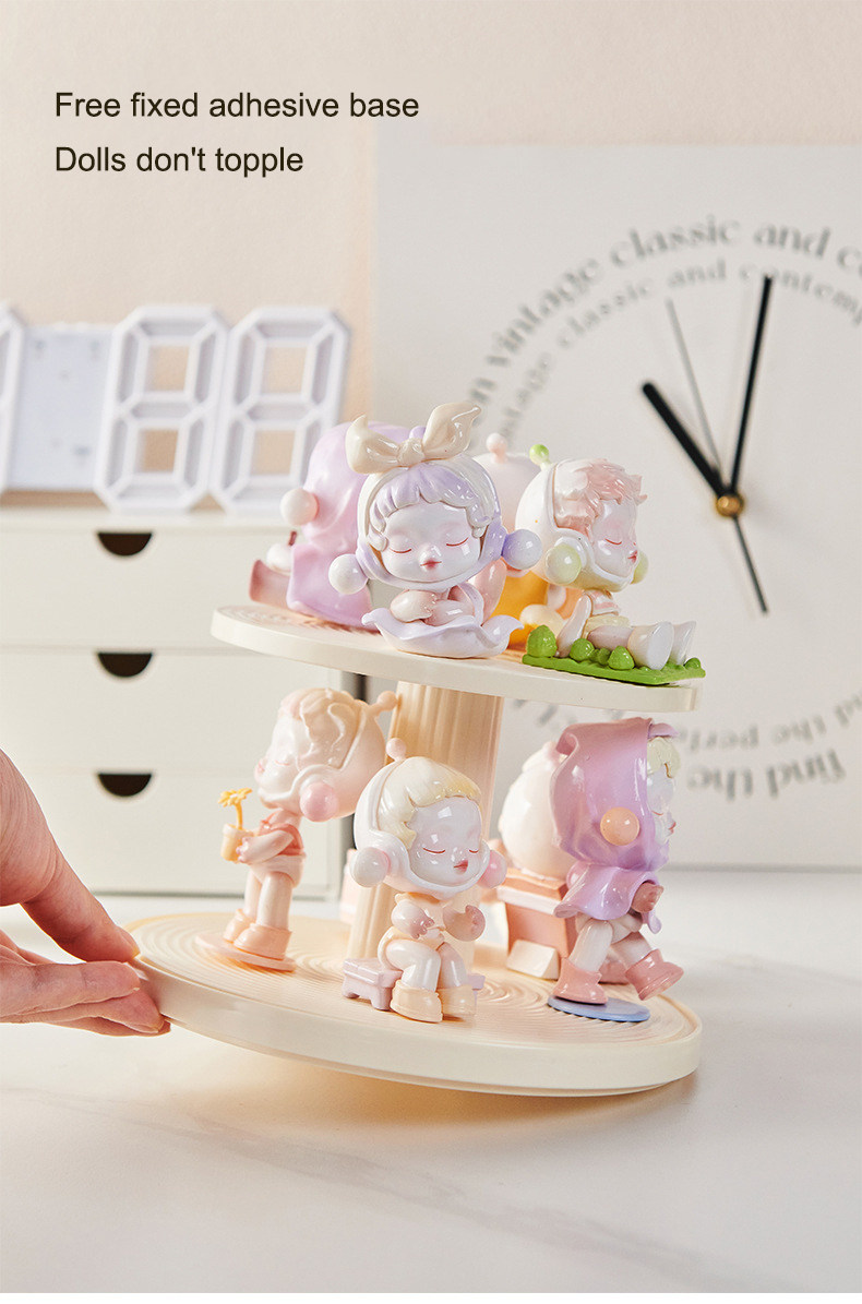 XINLANYASHE [Miễn Phí Vận Chuyển]Hộp lưu trữ có thể được xoay chồng lên nhau búp bê búp bê tủ trưng bày chống bụi búp bê hiển thị tay đứng