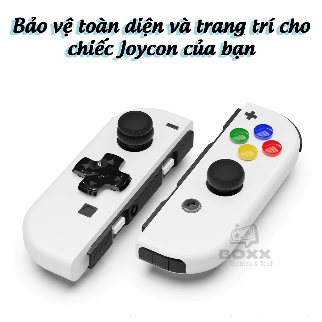 Núm bọc Analog cho Nintendo Switch, Oled, Lite bộ 6 nút chính hãng Skull & Co