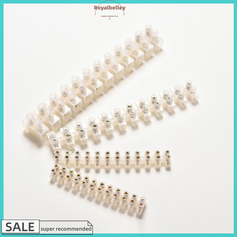 【ROYALBELLEY】 Electrical Wire Connection 12Position Barrier Terminal Strip Block 3 6 15 30 60A