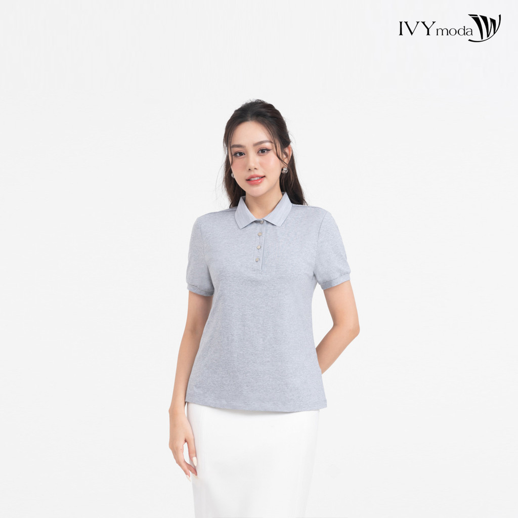 Áo Thun nữ Trơn Cổ Đức IVY moda MS 57P0154