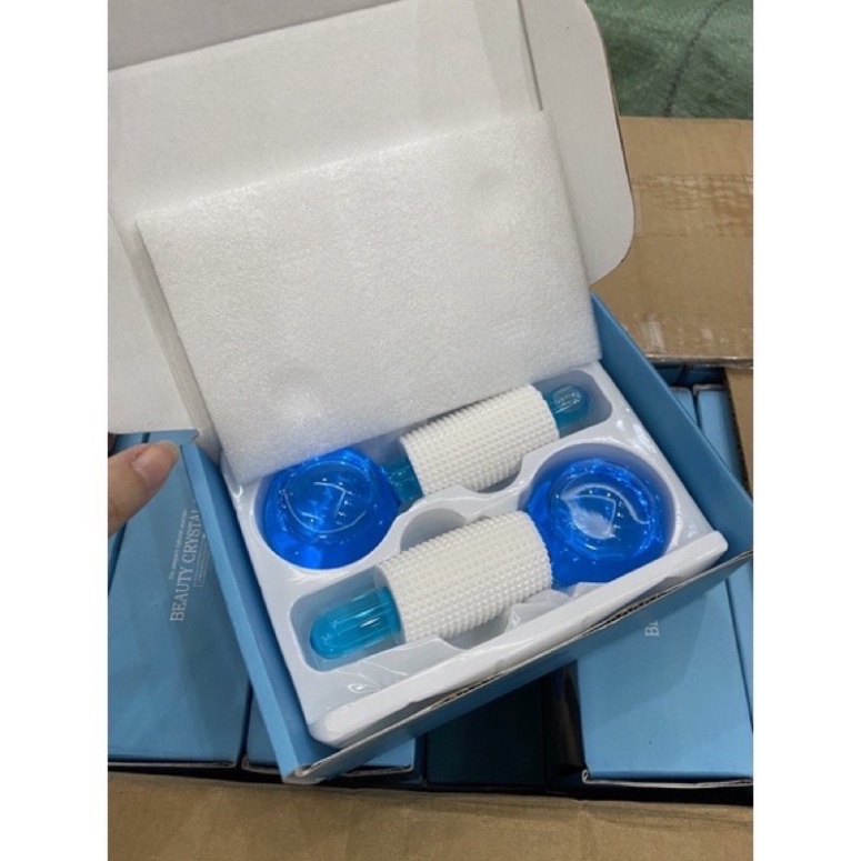 Quả cầu lạnh massage mặt, quả cầu lạnh spa đẩy tinh chất mát lạnh thư giãn dùng trong gội đầu dưỡng sinh