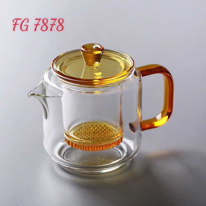 ấm trà thủy tinh chịu nhiệt có lõi lọc cao cấp 500ml