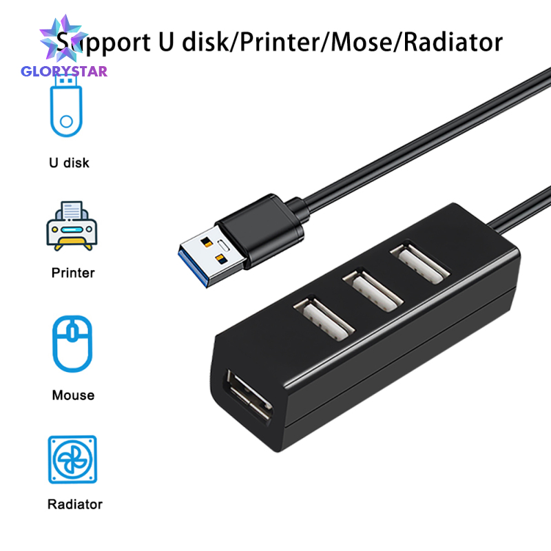 Usb Hub 2.0 Multi Usb Splitter Usb 2.0 Hub 4 Port Multiple Expander Multi Splitter High Speed For Pc Computer Accessories