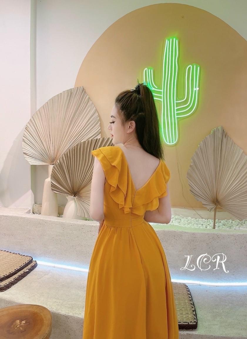 đàm maxi bèo hai màu cute đẹp chuẩn size ld22