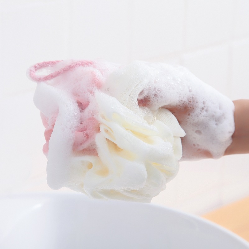 Two Color Matching Super Soft Bath Flower Large Rub Back Bath Ball Durable Bath Ball Bath Back Bath Flower