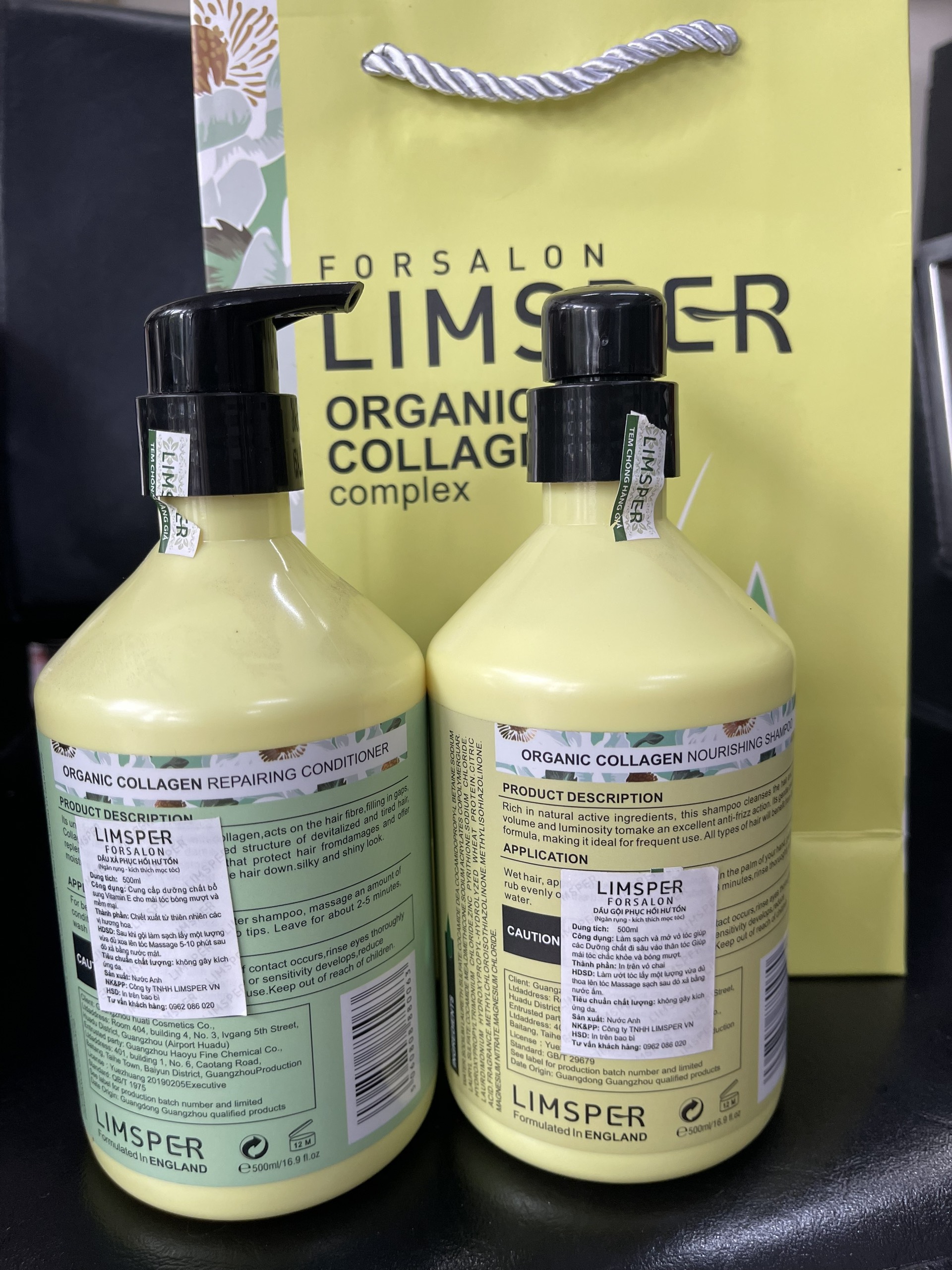 Cặp dầu gội xả siêu mượt LIMSPER