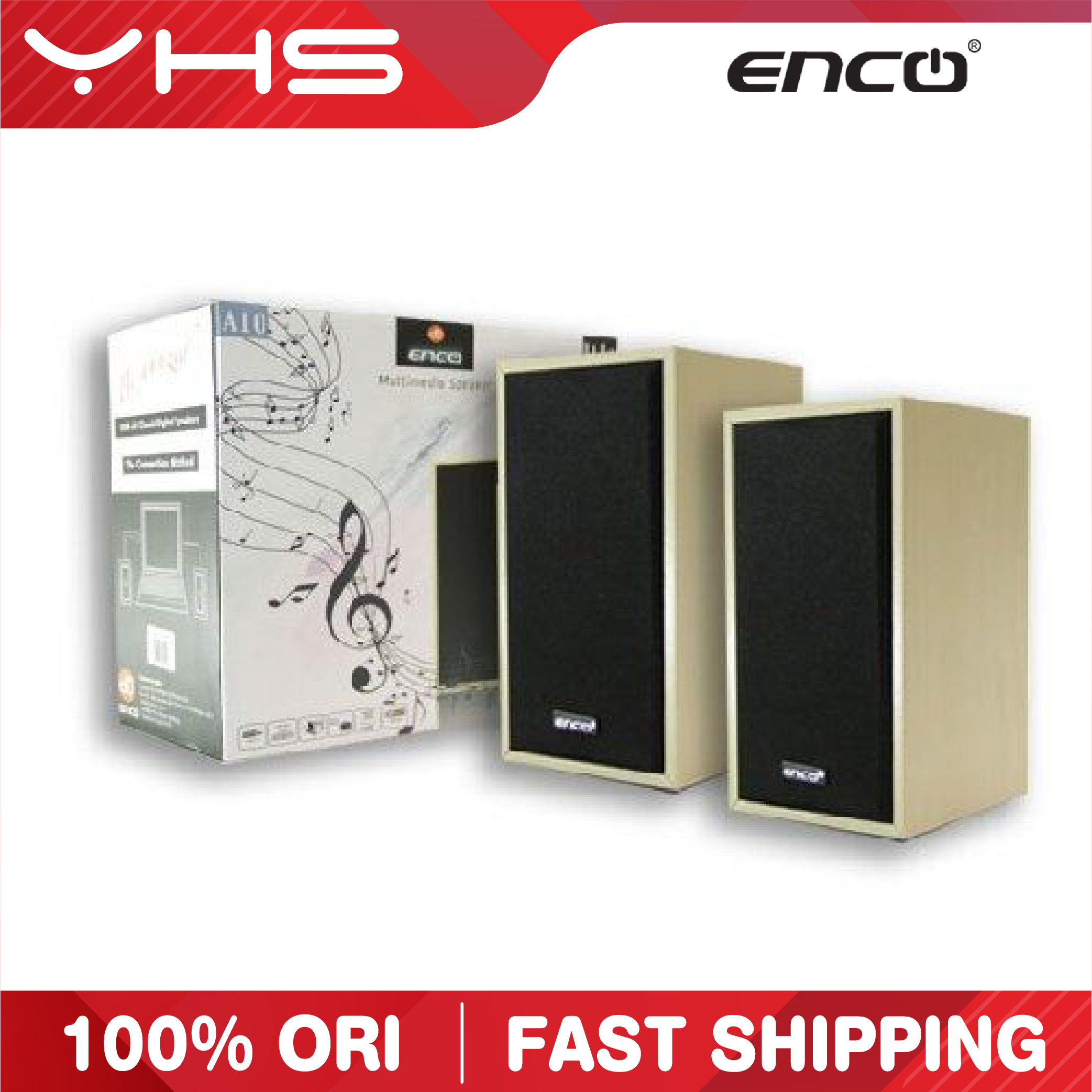 Enco A10 Classic Digital USB Wooden Speaker PC Computer Speaker Lazada