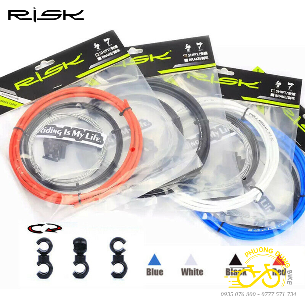 Bộ vỏ ruột dây đề dây phanh xe đạp RISK