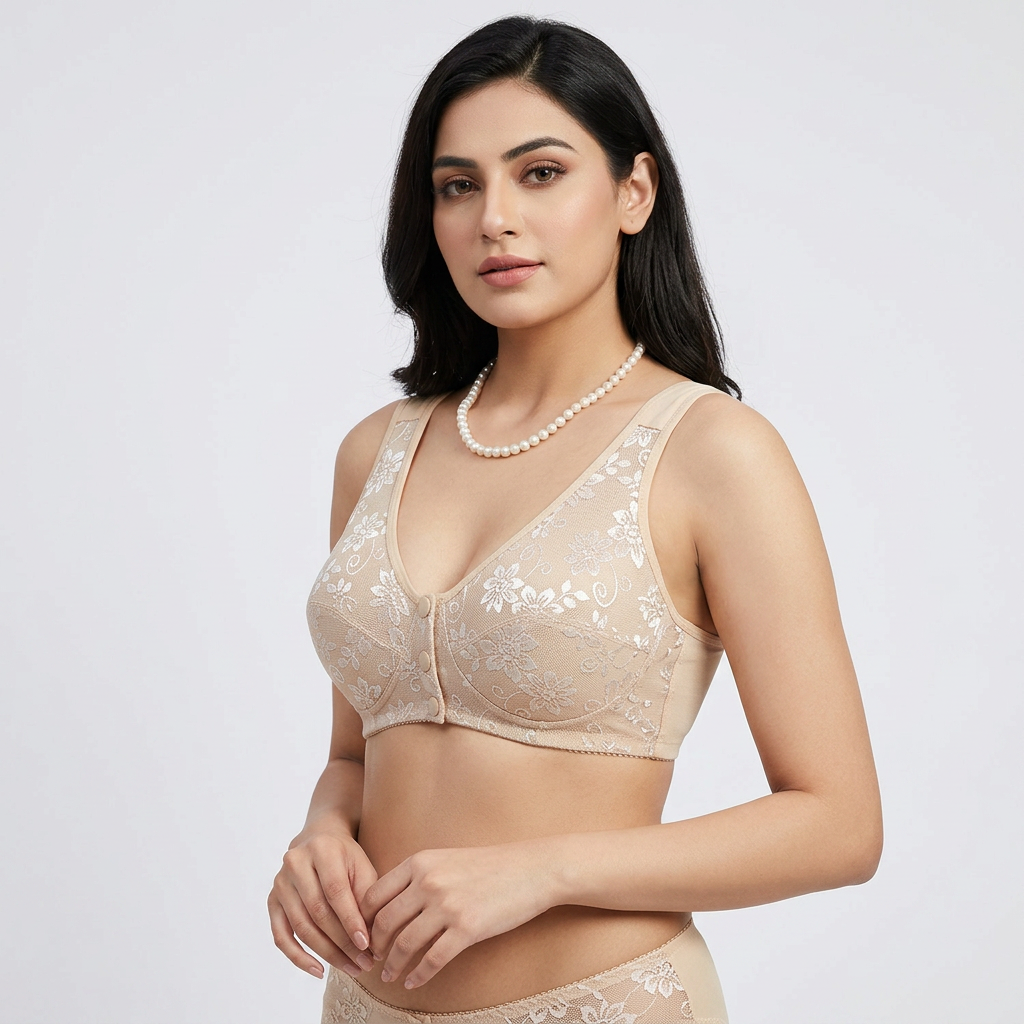 3 Button Front Open Maternity Nursing Bra for Women's