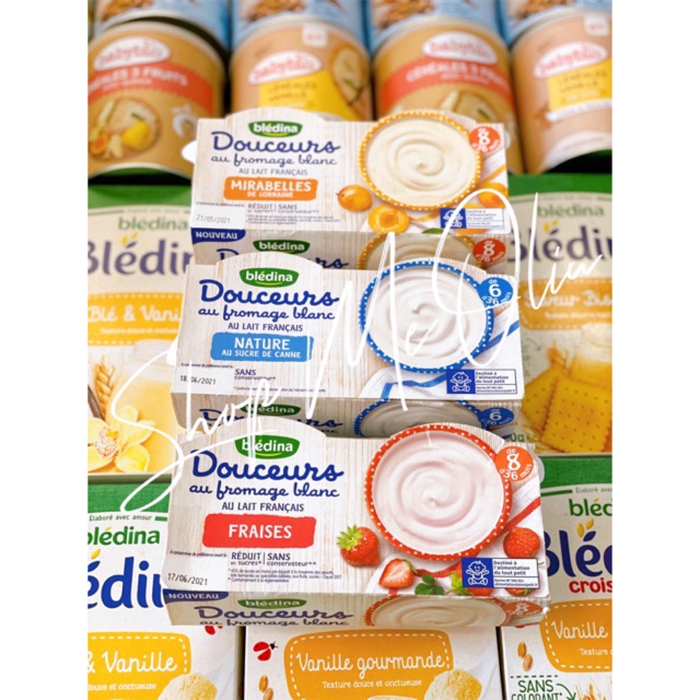 Sữa chua phomai Douceurs Bledina Pháp - Hàng Air (100g x 4)