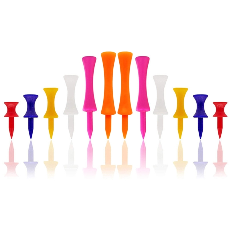 50 Pieces Golf-Tees Step Down Plastic Unbreakable Reusable Bulk Profession Height Control Castle Tees for Golf Practice