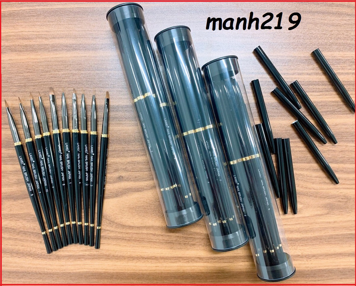 Set bộ cọ 10 cây nail Lawei Chính Hãng chuyên dụng sinailmi