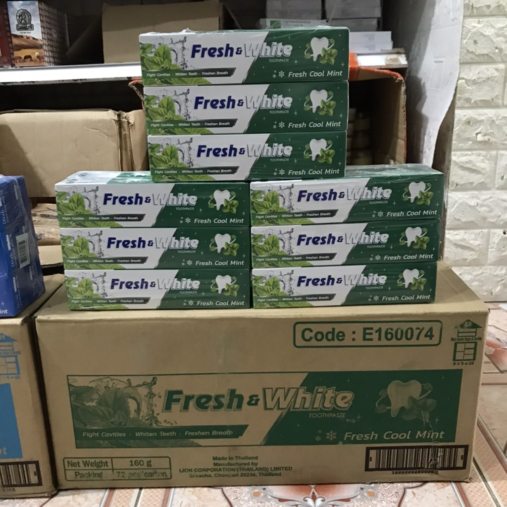 [Ảnh thật] Kem đánh răng Fresh&white thái lan chính hãng