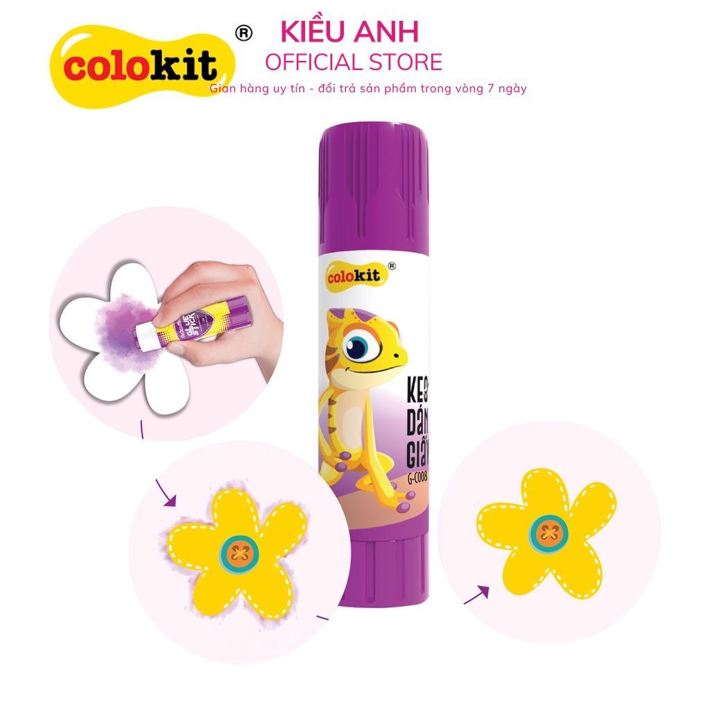 Combo 3 Keo khô Thiên Long Colokit tím đổi màu trong suốt G-C008