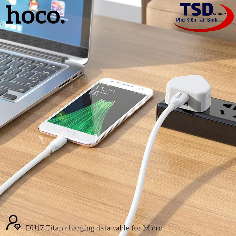 Cáp Sạc Nhanh Cổng Micro USB Hoco DU17 Chính Hãng Dài 1 Mét