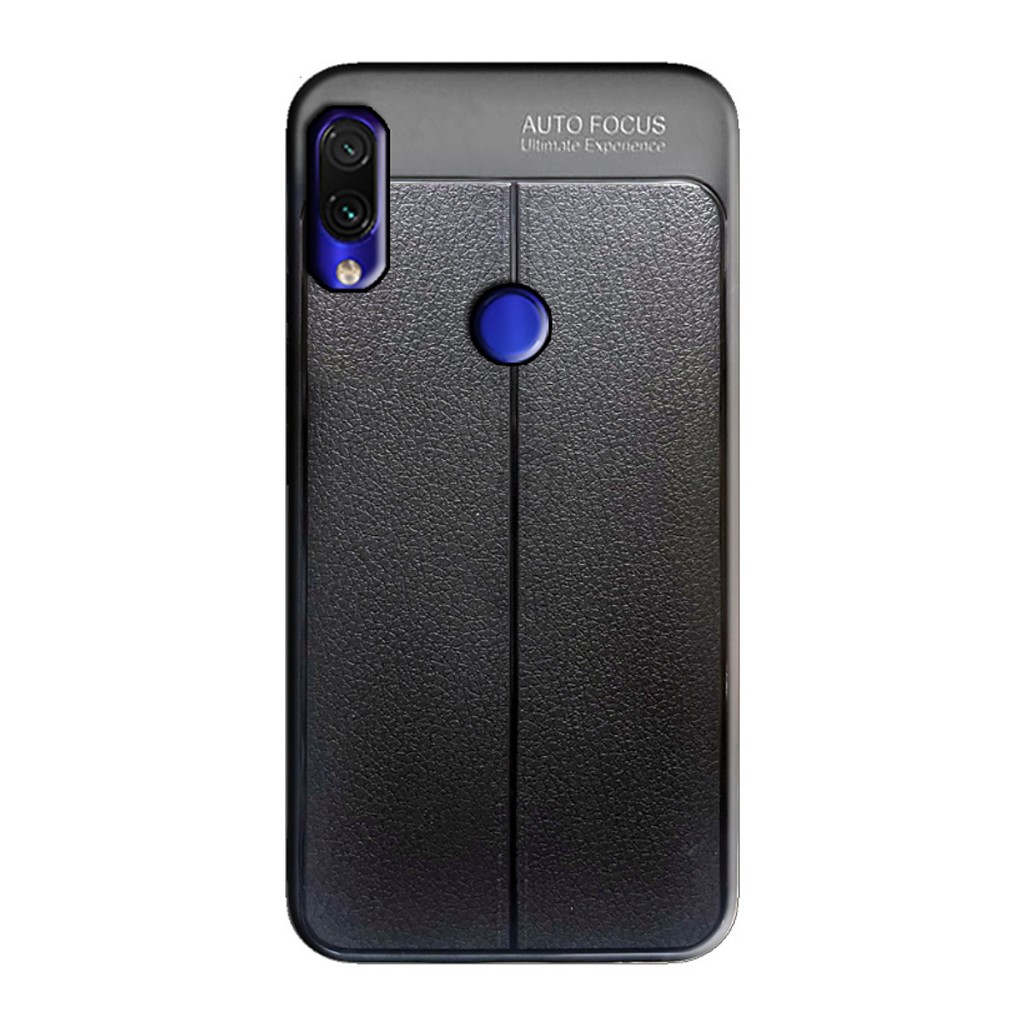 Ốp lưng Xiaomi Redmi Note 7/ Note 7 Pro vân da đen auto forcus siêu bền chống trơn trượt