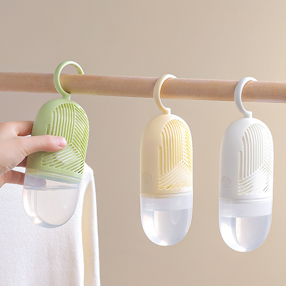 【Quality】 Clothes Dehumidification Box Reusable Hanging Dehumidifier Packs Anti-Mold with Water Collector&Hook for Wardrobe Closet Cabinet.