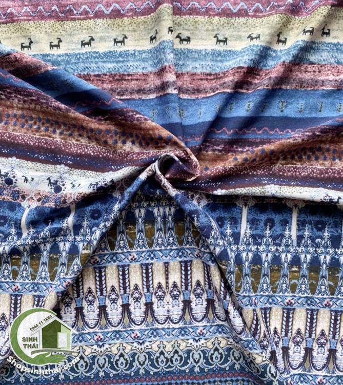Vải thổ cẩm - vải lụa in hình thổ cẩm [ 1 mét x khổ 155cm ] - Chọn màu
