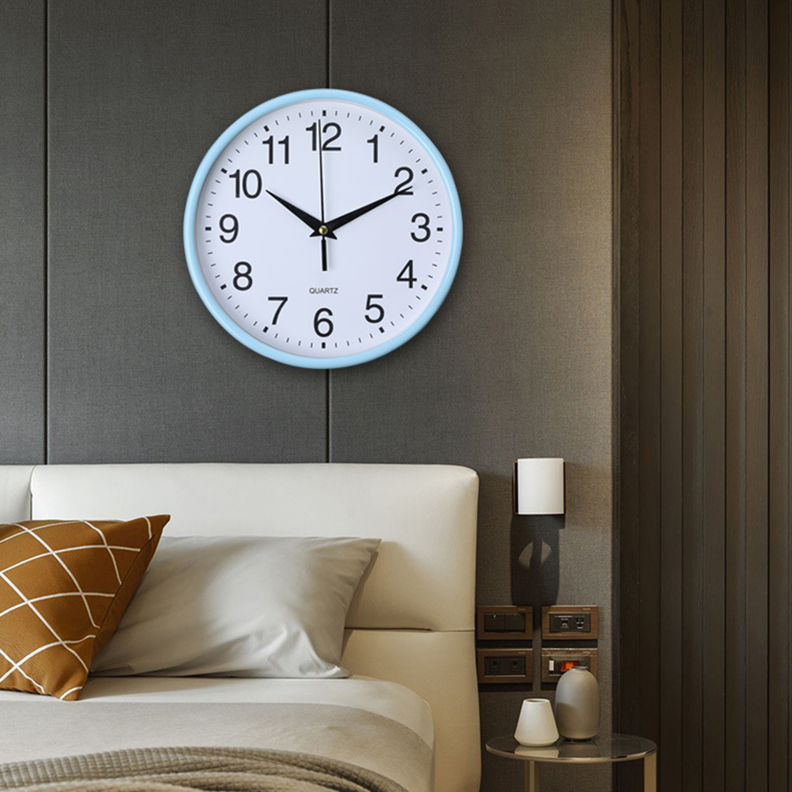 Office Wall Clock Modern Wall Clock Non-ticking Wall Clock Easy-to-read Quartz Clock for Home Decor