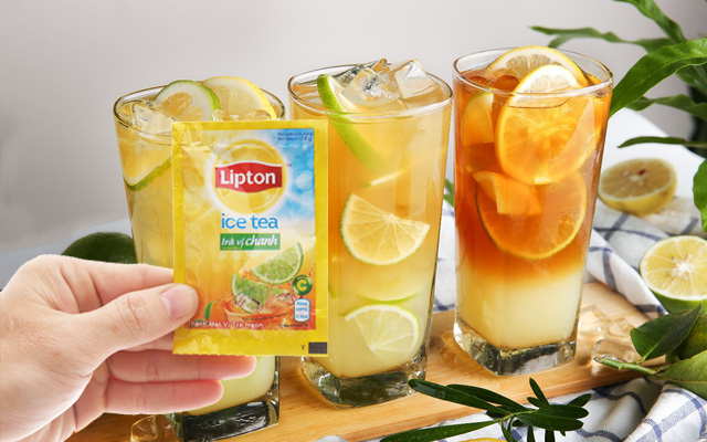 Trà Lipton Ice Tea vị đào hộp 224g ( 16 gói x 14g )