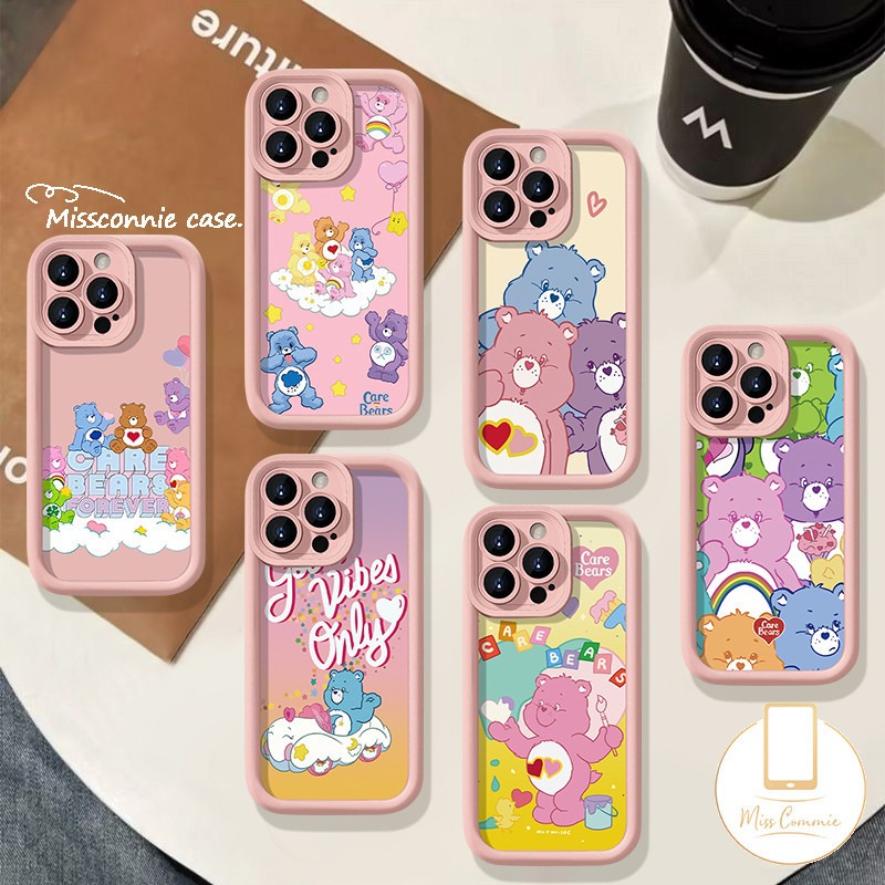 Graffiti Rainbow Star Love Happy Bear Compatible For Oppo A60 A57 A79 A18 A12 A76 A78 A53 A38 A54 A7 A16 A15 A5s A17 A77 A3s A55 A9 A33 A58 A54s A95 A1K A74 A17 A31 A8 Cute Cartoon Care Bear Angel Eyes Soft Shell
