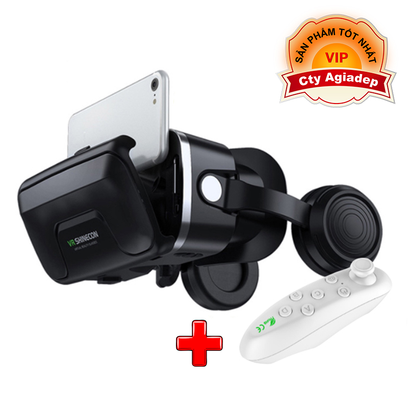 Kính thực tế ảo VR 3D loại xịn SHINECON có tai nghe âm thanh hình ảnh sống động AG04