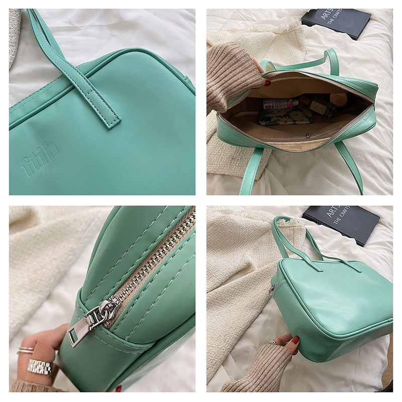 C & K Túi khoác vai dành cho nữ Preppy cặp mới phong cách khối lượng lớn Vai Túi màu trơn đa năng túi xách