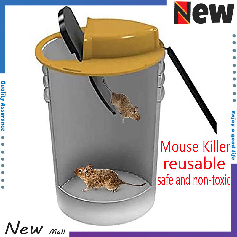 🆕Reusable Smart Mouse Rat Trap Plastic Bucket Lid Mousetrap Humane Or ...